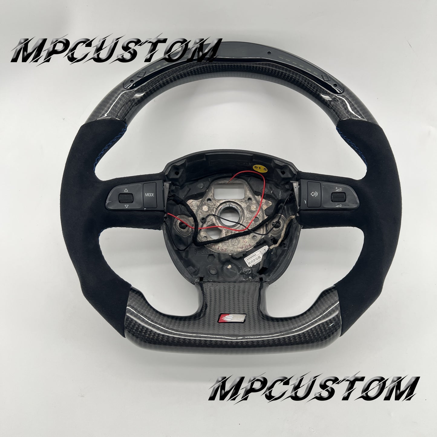 Mpcustom for Audi B7 A3 carbon fiber steering wheel Alcantara