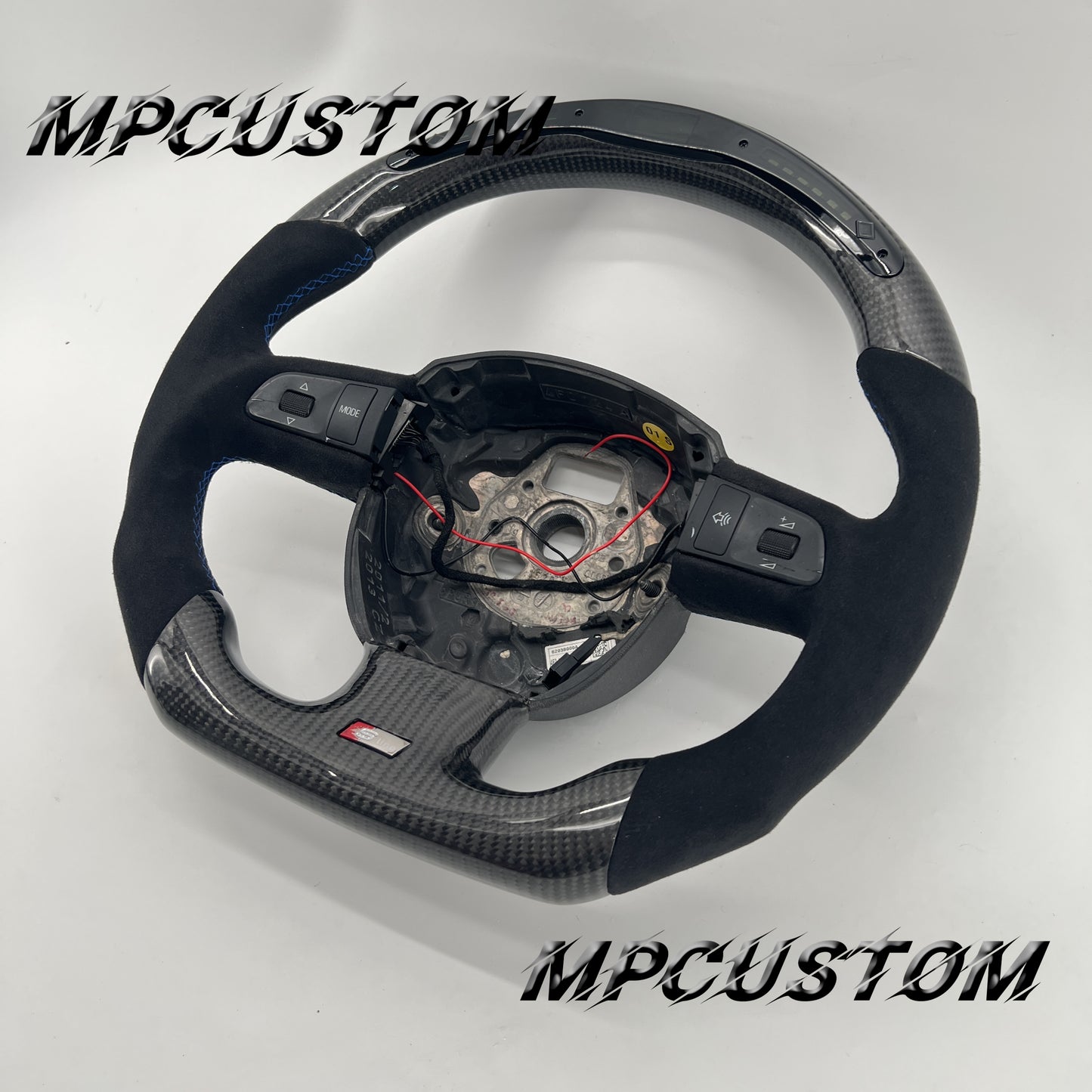 Mpcustom for Audi B7 A3 carbon fiber steering wheel Alcantara and led