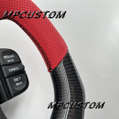 Mpcustom for Toyota Supra MK4 carbon fiber steering wheel red stripe line