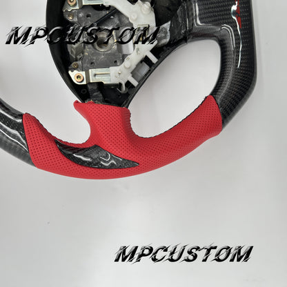 Mpcustom for Toyota Supra MK4 carbon fiber steering wheel gloss and red stripe line