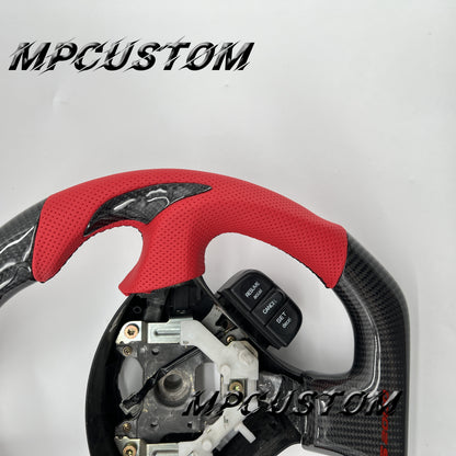 Mpcustom for Toyota Supra MK4 carbon fiber steering wheel red stripe line