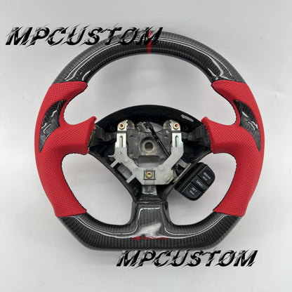 Mpcustom for Toyota Supra MK4 carbon fiber steering wheel gloss and red stripe line