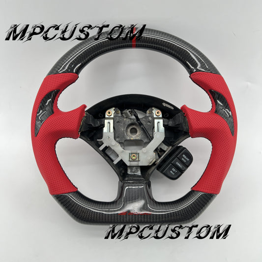 Mpcustom for Toyota Supra MK4 carbon fiber steering wheel gloss and red stripe line
