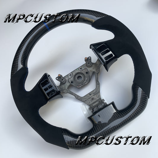 Mpcustom for Infiniti G35 2003-2006 carbon fiber steering wheel gloss and round top