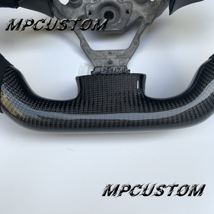 Mpcustom for Infiniti G35 2003-2006 carbon fiber steering wheel gloss and round top