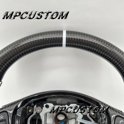 Mpcustom for Mercedes Benz 808AMG /W205 AMG carbon fiber steering wheel white stripe line