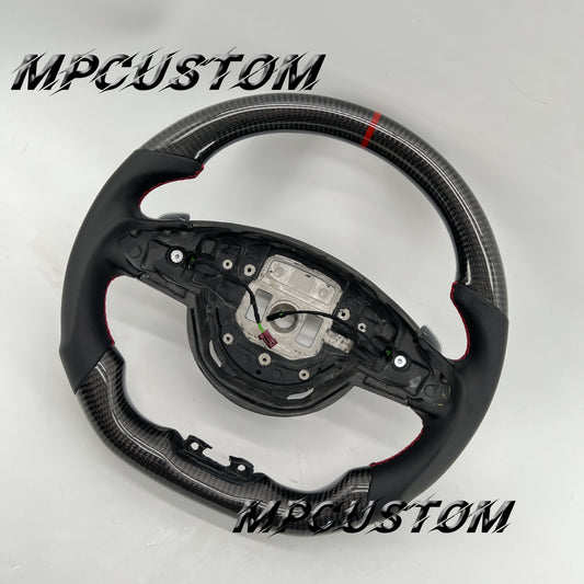 Mpcustom for Mercedes Benz 808AMG /W205 AMG carbon fiber steering wheel flat bottom and smooth