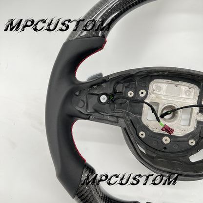 Mpcustom for Mercedes Benz 808AMG /W205 AMG carbon fiber steering wheel flat bottom and smooth