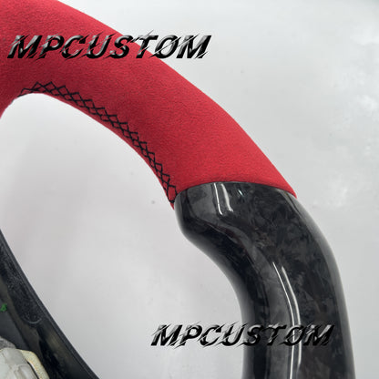 Mpcustom for Toyota Supra MK4 carbon fiber steering wheel gloss and flat top