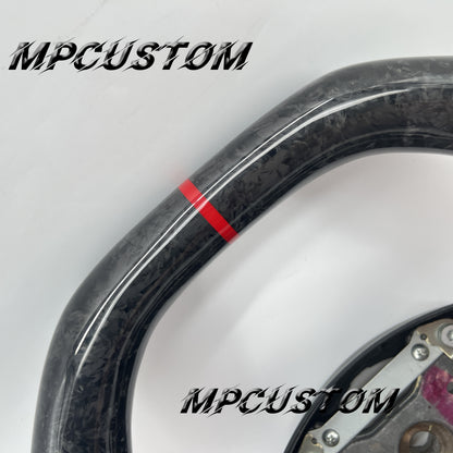 Mpcustom for Toyota Supra MK4 carbon fiber steering wheel gloss and flat top