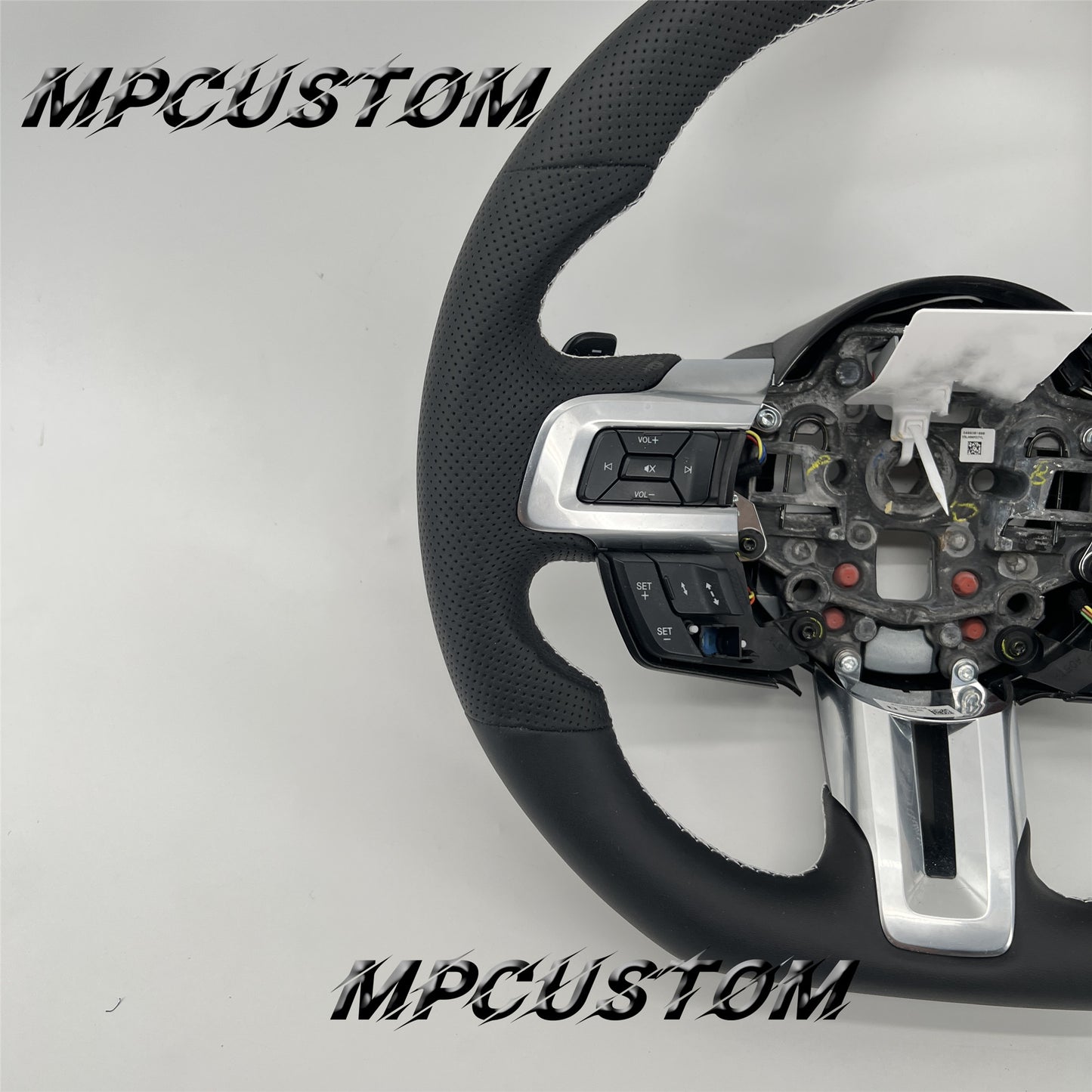 Mpcustom for Ford Mustang 2018-2022 carbon fiber steering wheel white stripe line