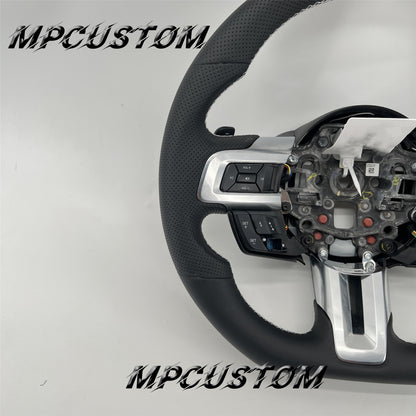 Mpcustom for Ford Mustang 2018-2022 carbon fiber steering wheel white stripe line
