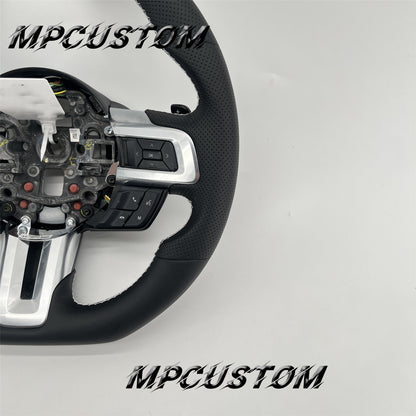 Mpcustom for Ford Mustang 2018-2022 carbon fiber steering wheel white stripe line