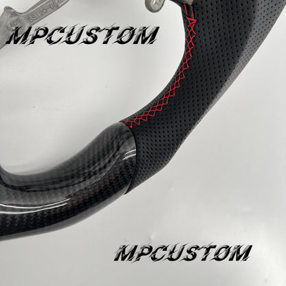 Mpcustom for Lexus GS350 2016-2018 carbon fiber steering wheel red stitching and gloss