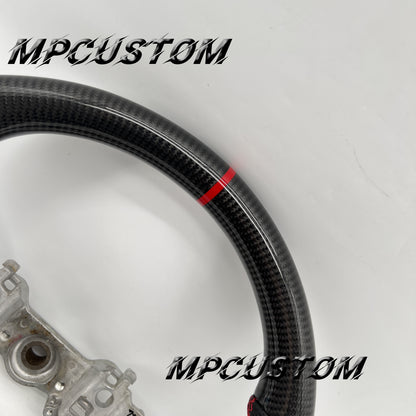 Mpcustom for Lexus GS350 2016-2018 carbon fiber steering wheel red stitching and gloss