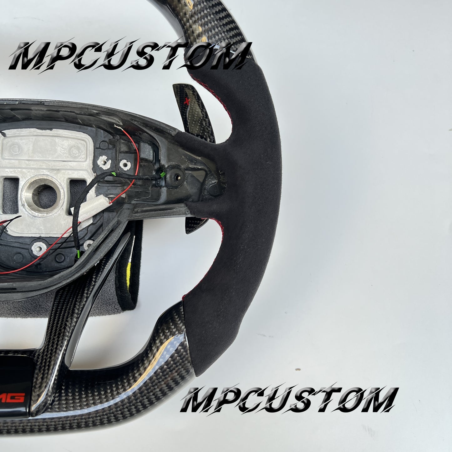 Mpcustom for Mercedes Benz 808AMG /W205 AMG carbon fiber steering wheel round top and flat bottom