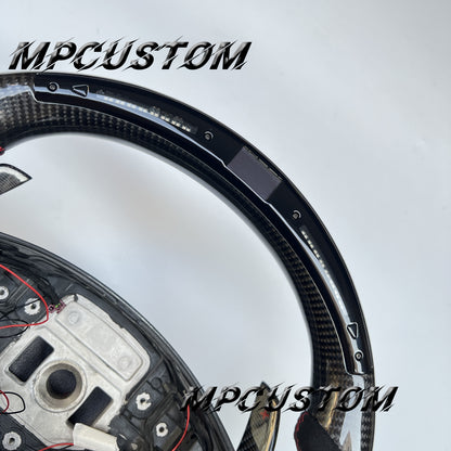 Mpcustom for Mercedes Benz 808AMG /W205 AMG carbon fiber steering wheel flat bottom