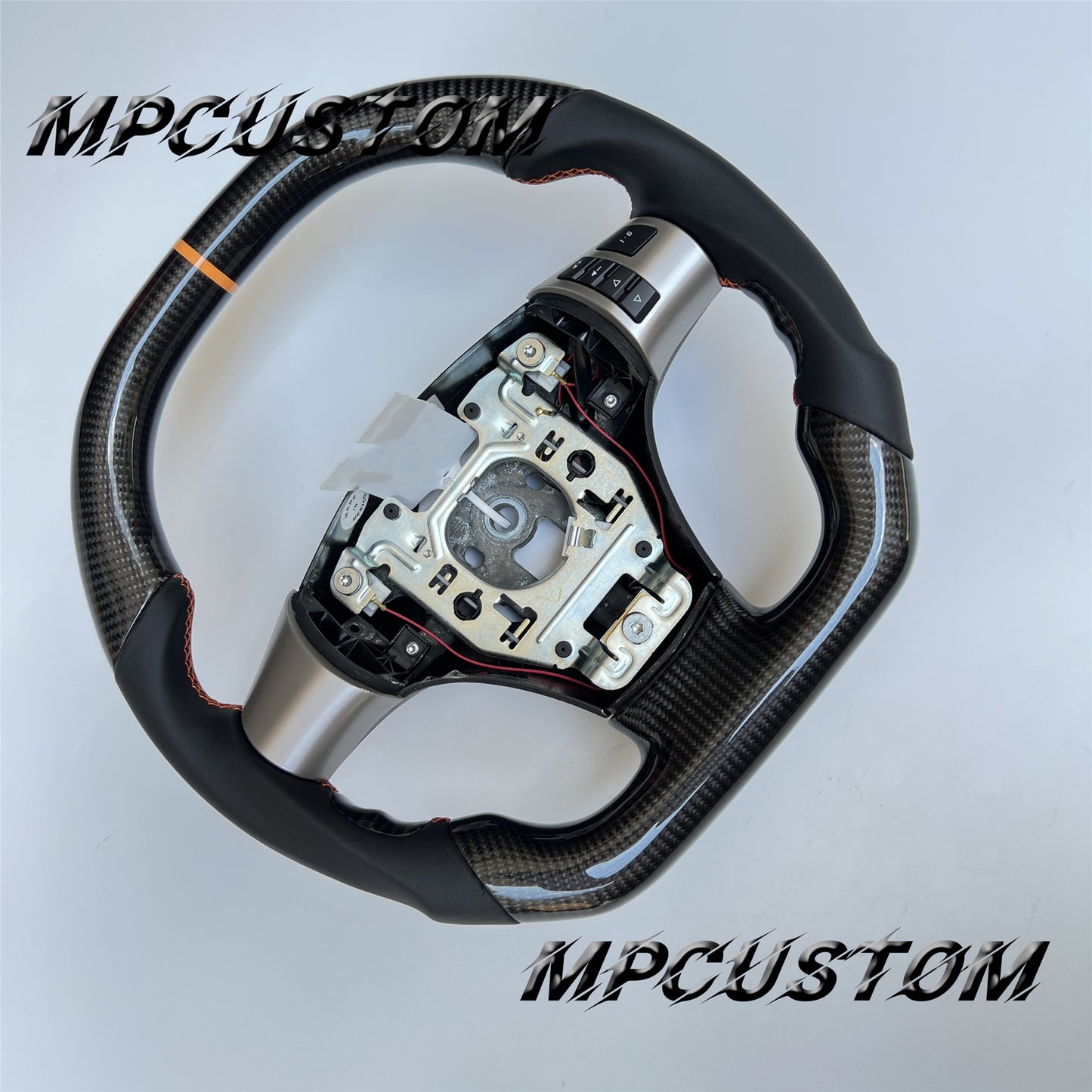 Mpcustom for Chevrolet Corvette C6 ZR1 Z06 carbon fiber steering wheel flat top and flat bottom