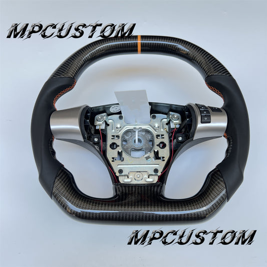 Mpcustom for Chevrolet Corvette C6 ZR1 Z06 carbon fiber steering wheel yellow stripe line and smooth