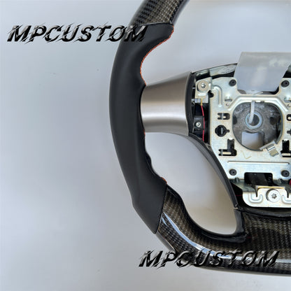 Mpcustom for Chevrolet Corvette C6 ZR1 Z06 carbon fiber steering wheel yellow stripe line and smooth