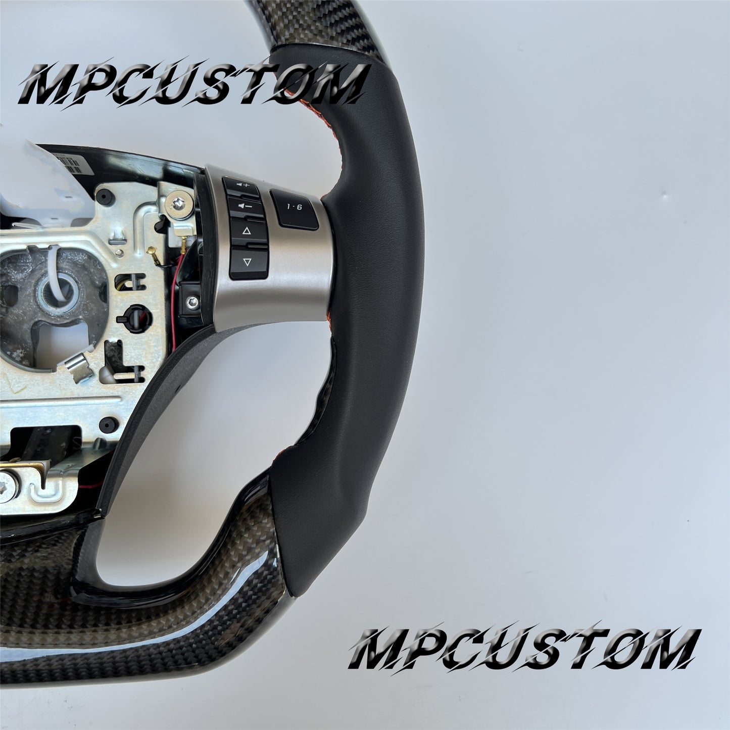 Mpcustom for Chevrolet Corvette C6 ZR1 Z06 carbon fiber steering wheel flat top and flat bottom