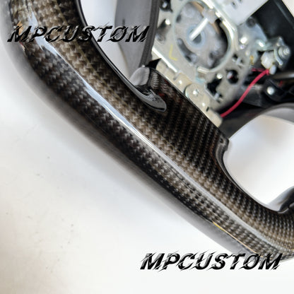 Mpcustom for Chevrolet Corvette C6 ZR1 Z06 carbon fiber steering wheel flat top and flat bottom
