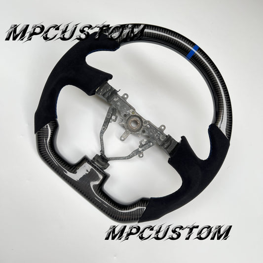 Mpcustom for Subaru wrx sti 2003-2007 carbon fiber steering wheel gloss and round top