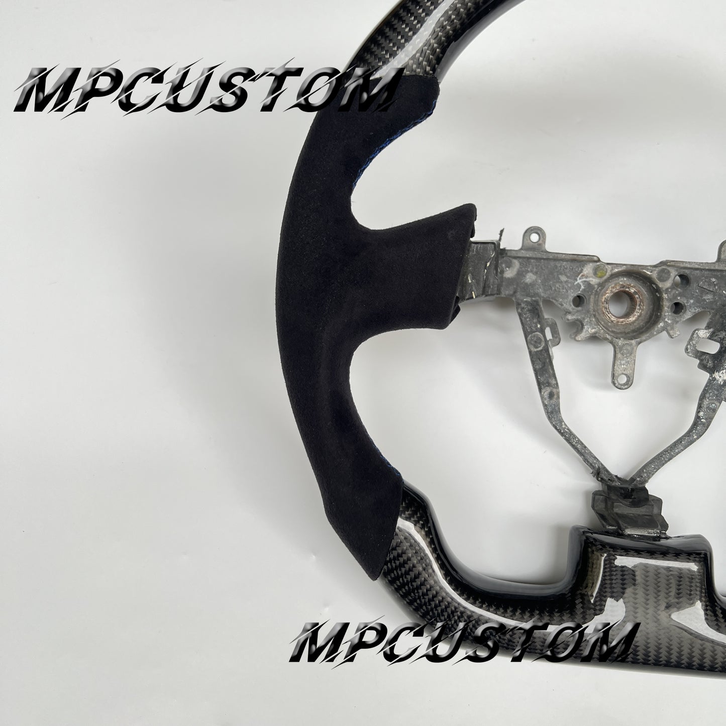 Mpcustom for Subaru wrx sti 2003-2007 carbon fiber steering wheel gloss and round top