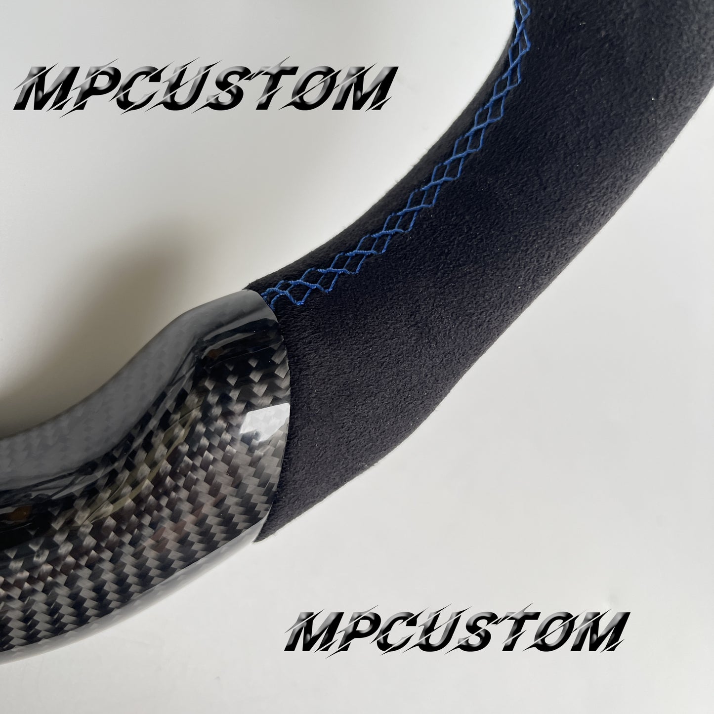 Mpcustom for Subaru wrx sti 2003-2007 carbon fiber steering wheel blue stitching