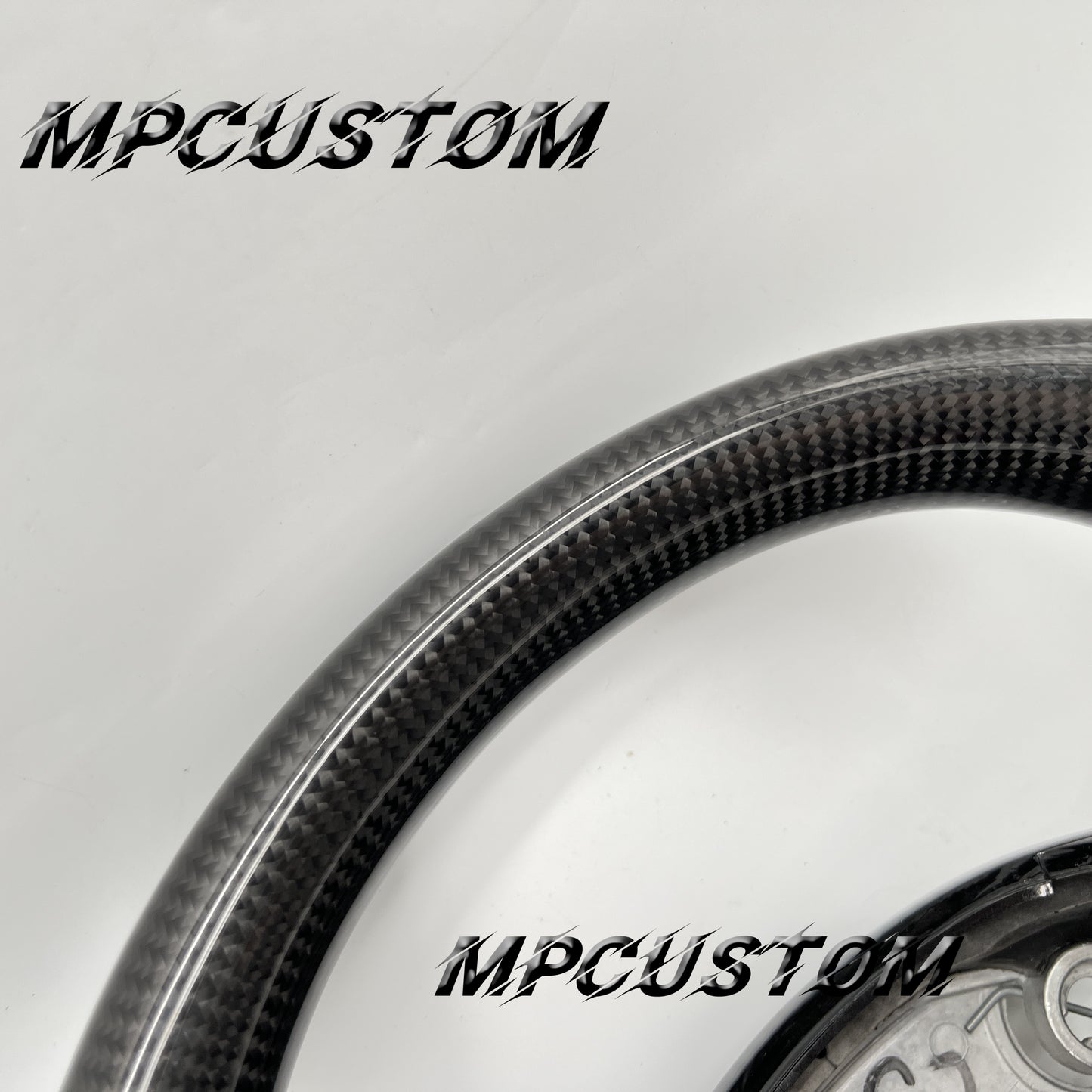 Mpcustom for Tesla model 3 Y carbon fiber steering wheel gloss and black perforated leather