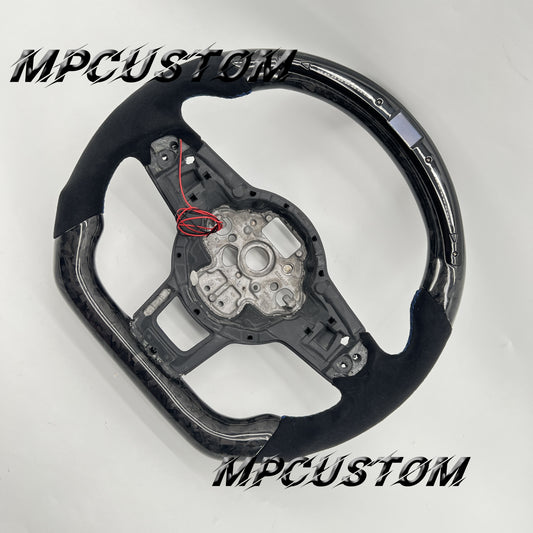 Mpcustom for Volkswagen MK7 2015-2019 carbon fiber steering wheel led and round top