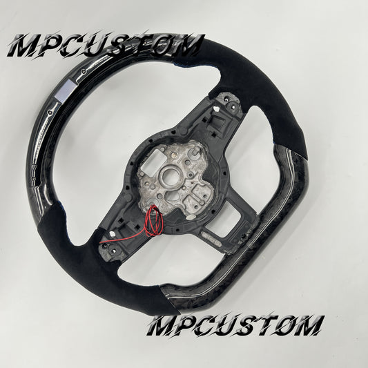Mpcustom for Volkswagen MK7 2015-2019 carbon fiber steering wheel round top and flat bottom