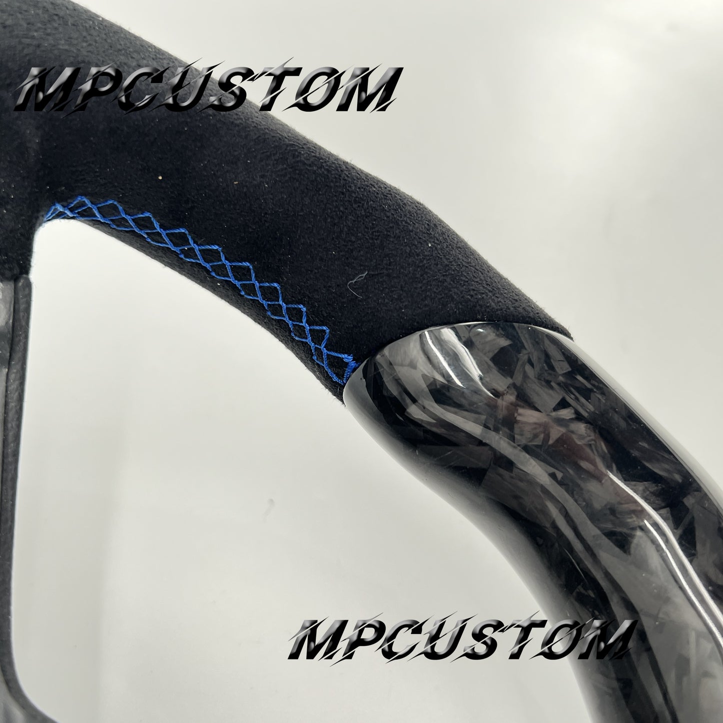 Mpcustom for Volkswagen MK7 2015-2019 carbon fiber steering wheel Alcantara and led and round top