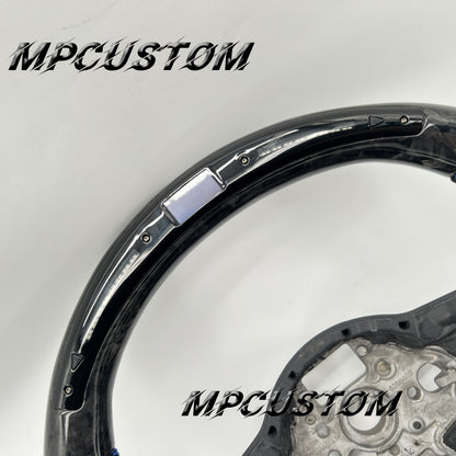 Mpcustom for Volkswagen MK7 2015-2019 carbon fiber steering wheel led and round top