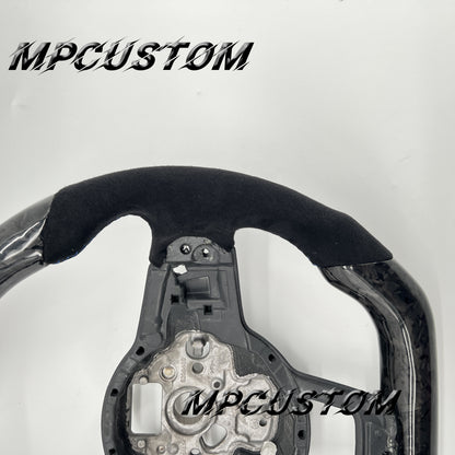 Mpcustom for Volkswagen MK7 2015-2019 carbon fiber steering wheel round top and flat bottom
