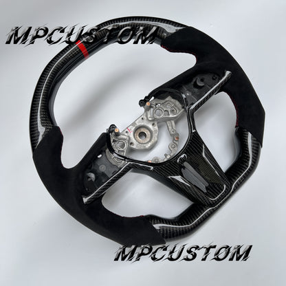 Mpcustom for Nissan GTR R35 2017+ carbon fiber steering wheel flat top and flat bottom