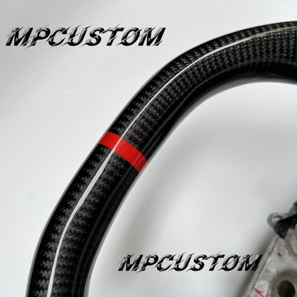 Mpcustom for Nissan GTR R35 2017+ carbon fiber steering wheel flat top
