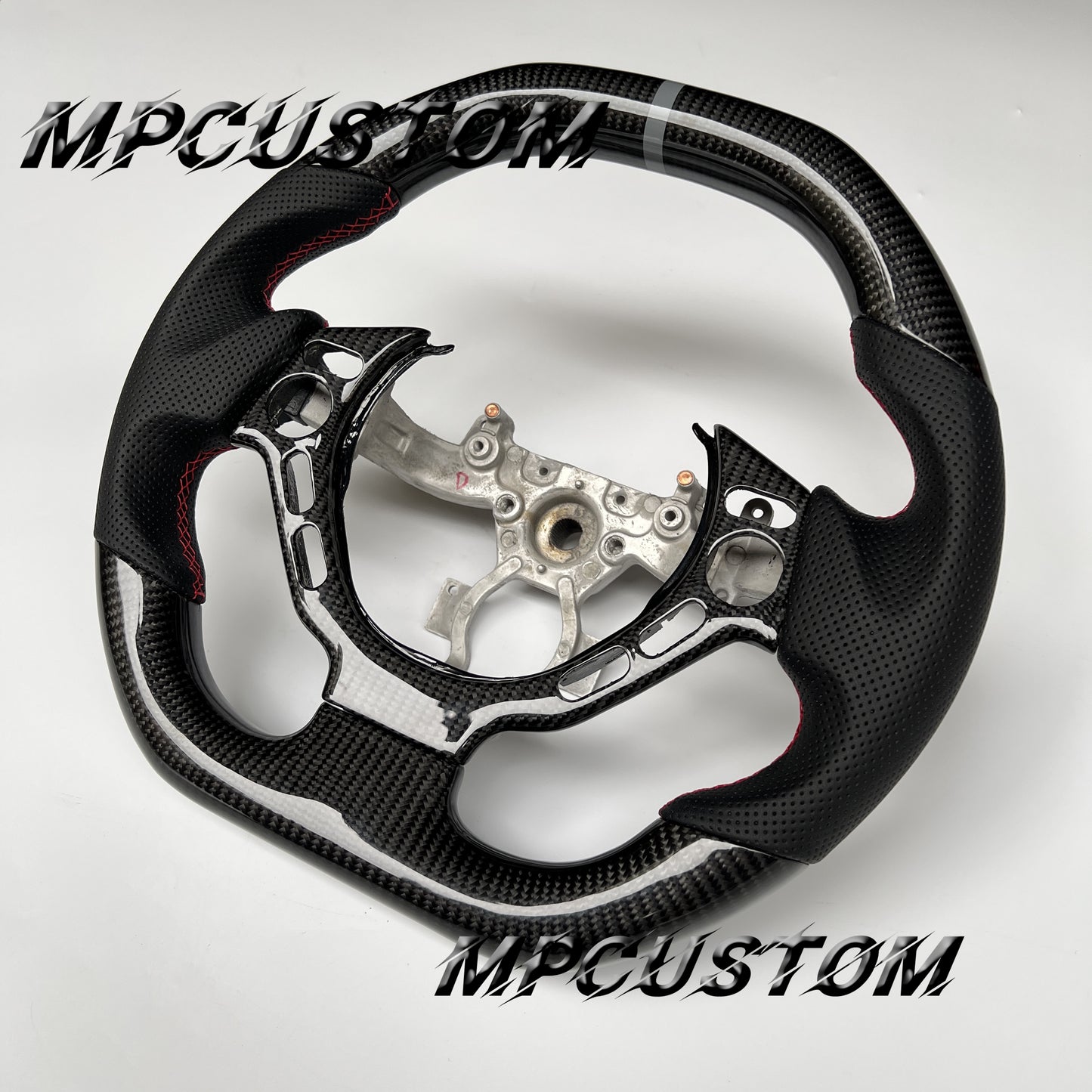 Mpcustom for Nissan GTR R35 2009-2016 carbon fiber steering wheel gloss and flat bottom