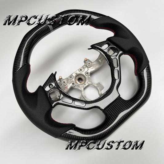 Mpcustom for Nissan GTR R35 2009-2016 carbon fiber steering wheel gray stripe line