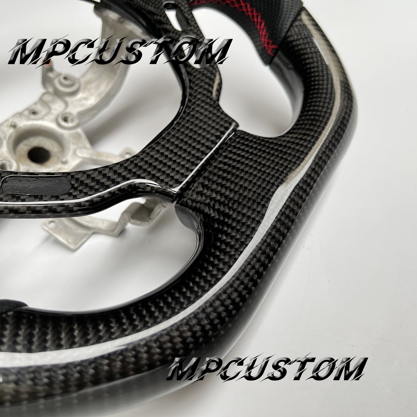 Mpcustom for Nissan GTR R35 2009-2016 carbon fiber steering wheel gray stripe line