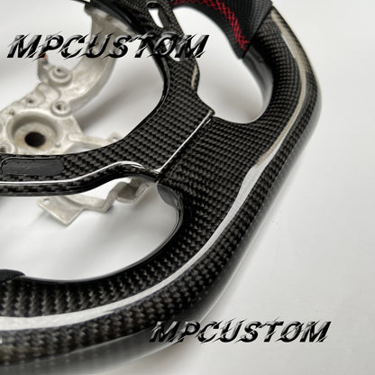 Mpcustom for Nissan GTR R35 2009-2016 carbon fiber steering wheel gray stripe line