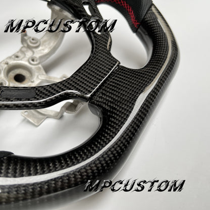 Mpcustom for Nissan GTR R35 2009-2016 carbon fiber steering wheel gloss and flat bottom