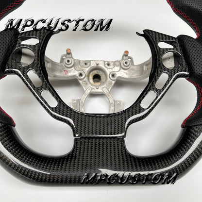 Mpcustom for Nissan GTR R35 2009-2016 carbon fiber steering wheel gloss and flat bottom