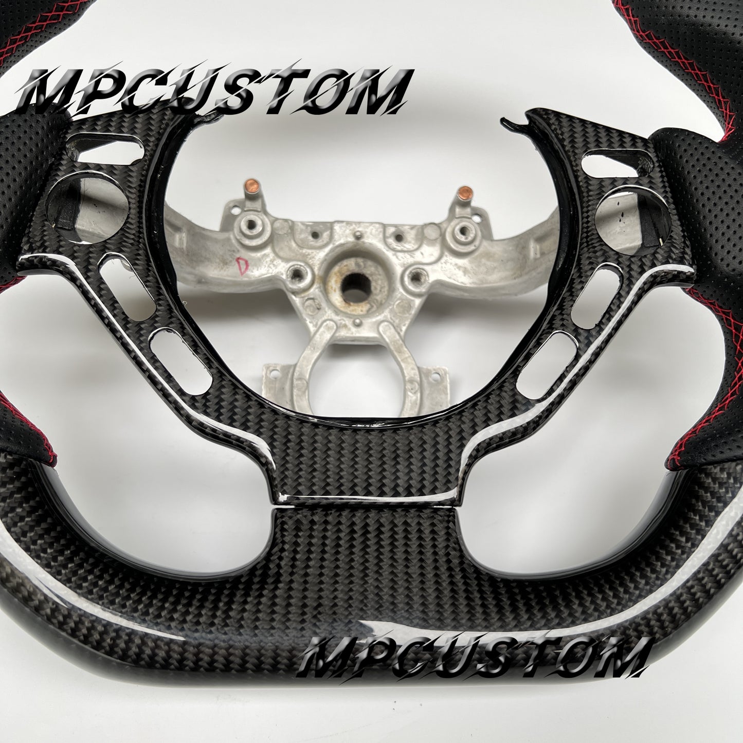 Mpcustom for Nissan GTR R35 2009-2016 carbon fiber steering wheel gray stripe line