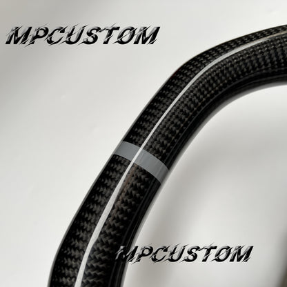 Mpcustom for Nissan GTR R35 2009-2016 carbon fiber steering wheel gray stripe line