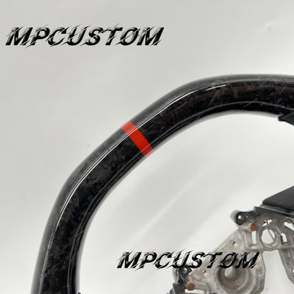Mpcustom for Nissan GTR R35 2017+ carbon fiber steering wheel red stripe line