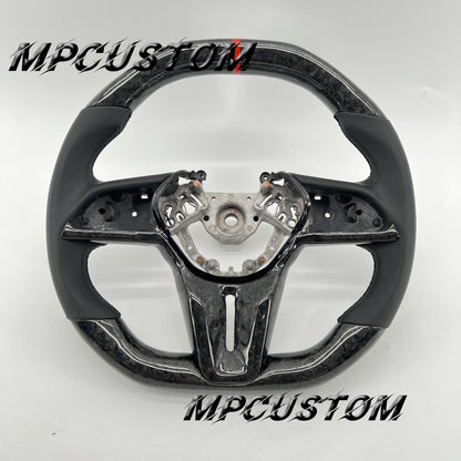Mpcustom for Nissan GTR R35 2017+ carbon fiber steering wheel gloss and red stripe line