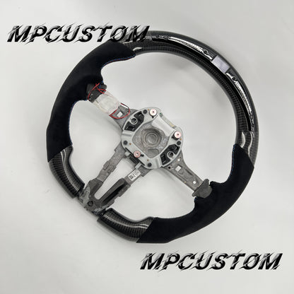 Mpcustom for BMW 5 series F10/F11 carbon fiber steering wheel round top and led