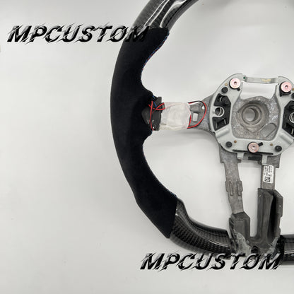 Mpcustom for BMW 7 series F01/F02/F03 carbon fiber steering wheel gloss and led
