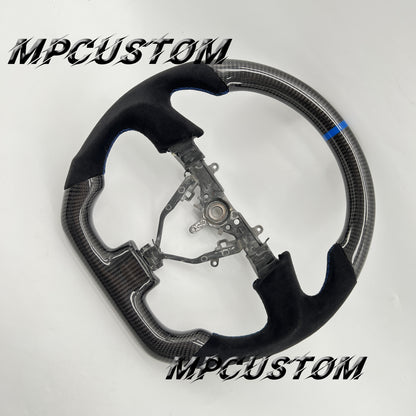 Mpcustom for Subaru wrx sti 2003-2007 carbon fiber steering wheel flat bottom